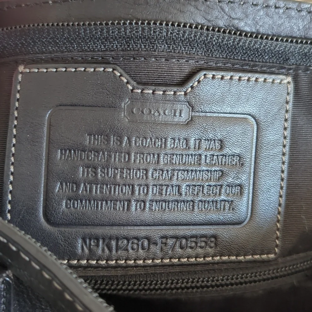 Coach F70558 Black Heritage Web Foldover Leather Messenger Bag